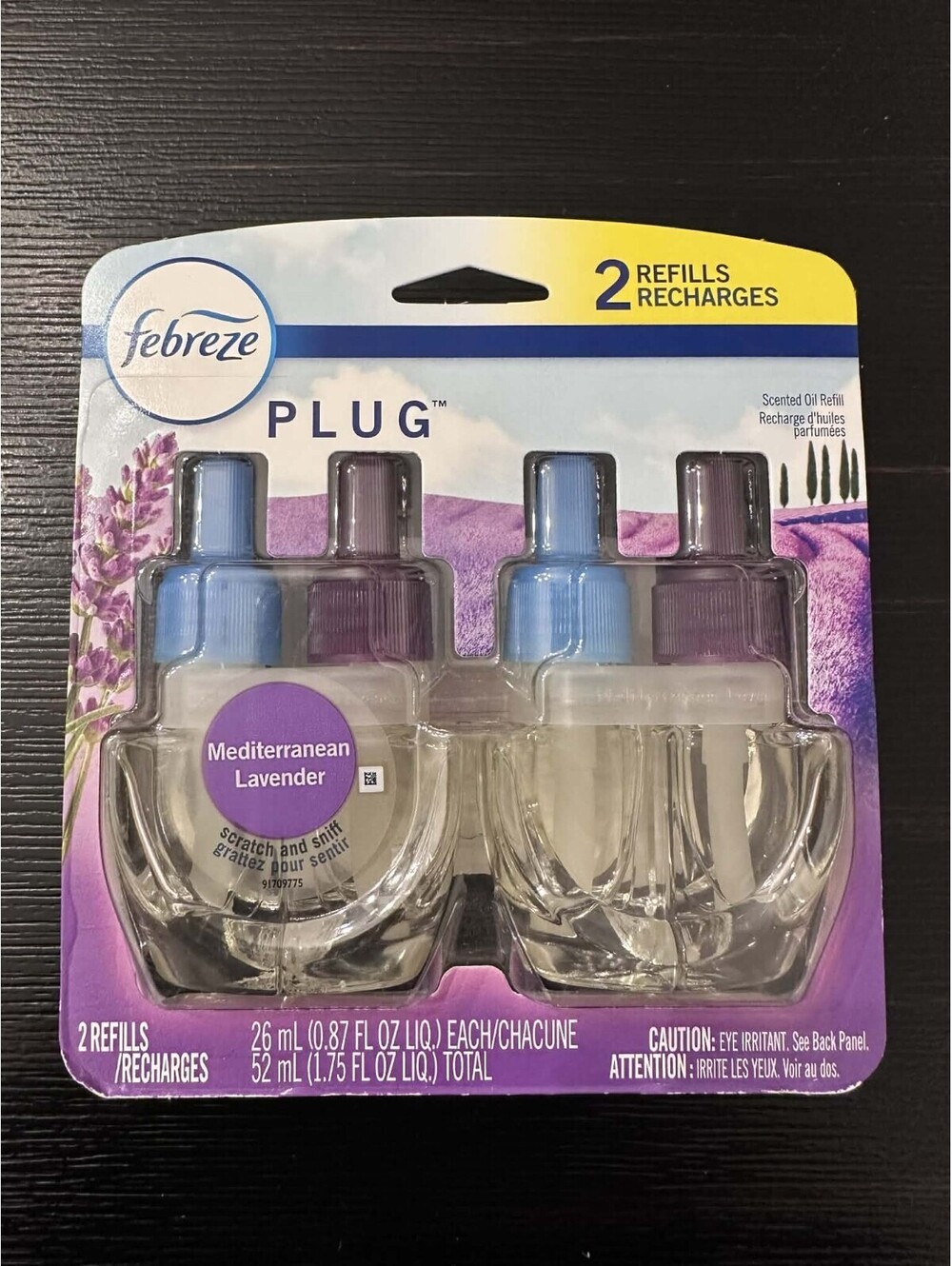 Febreze Plug Mediterranean Lavender Oil Refill 2 Pack Factory Sealed